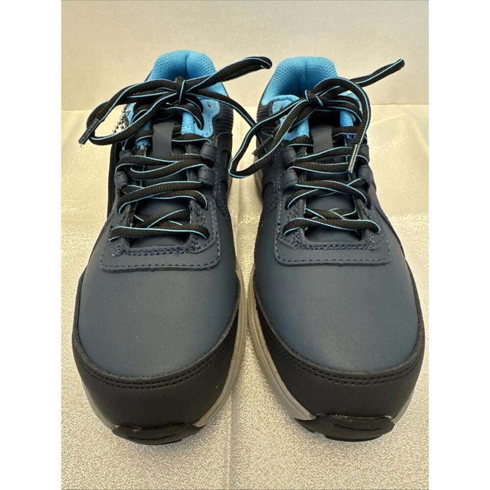 Reebok Women’s Leather Steel Toe Navy Blue Shoes Size 8 W NWOB